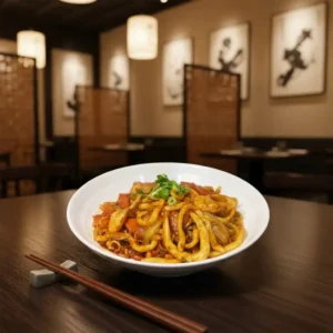 Seafood Kimchi Yaki Udon Spicy
